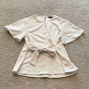 Express Cream Women's Blouse with Belt